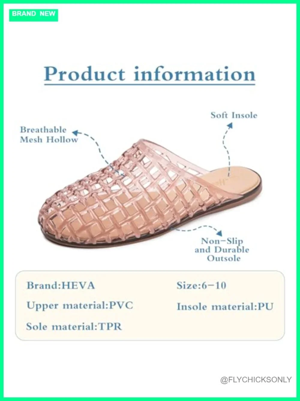 Women's Jelly Slide Sandals | Closed Toe Mesh Hollow Slides, Lightweight